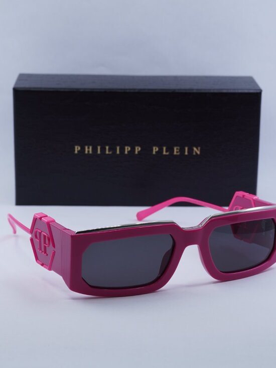 Philipp Plein SPP119M Rose Venus 07BE Rectangle Sunglasses - Polished Fuchsia main image 8